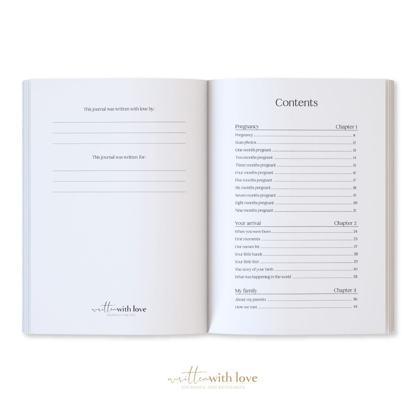Baby Memory Book - Pregnancy to 5 Years - Classic White