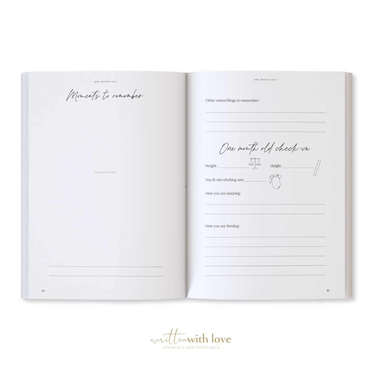 Baby Memory Book - Pregnancy to 5 Years - Classic White