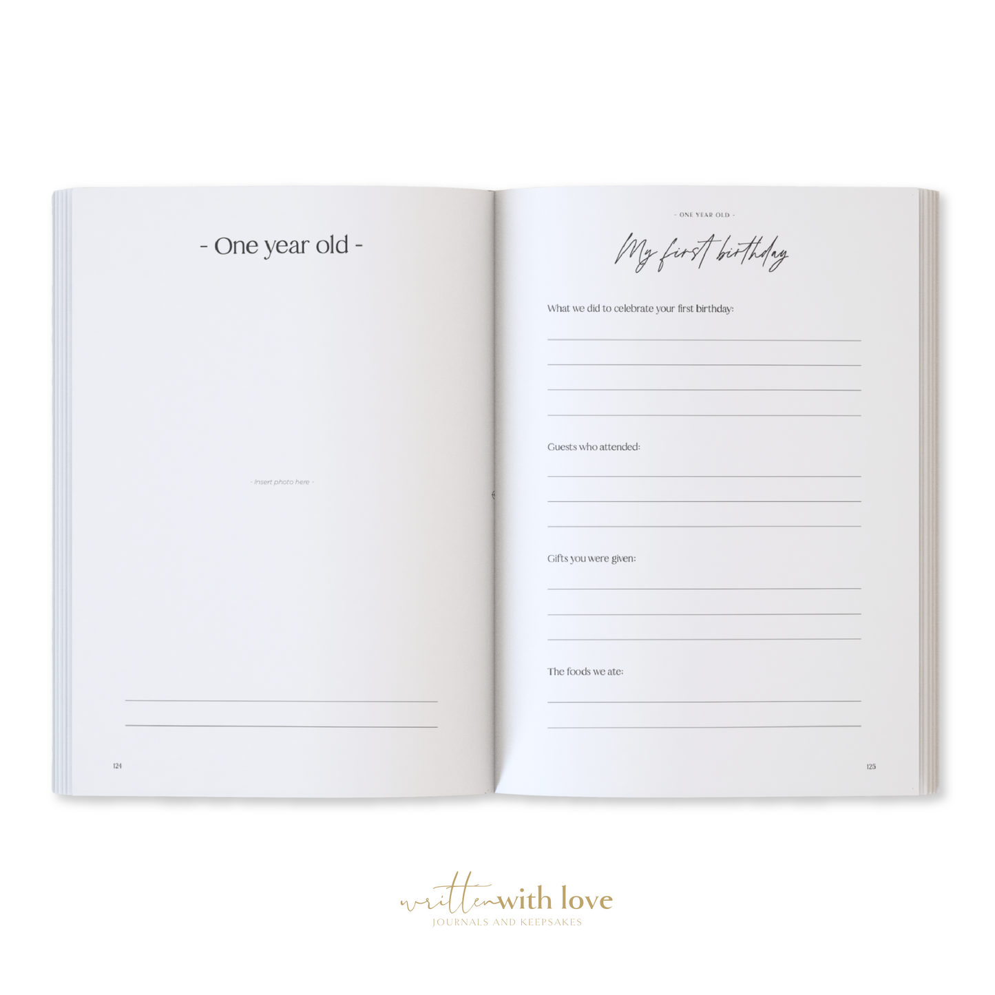 Baby Memory Book - Pregnancy to 5 Years - Classic White