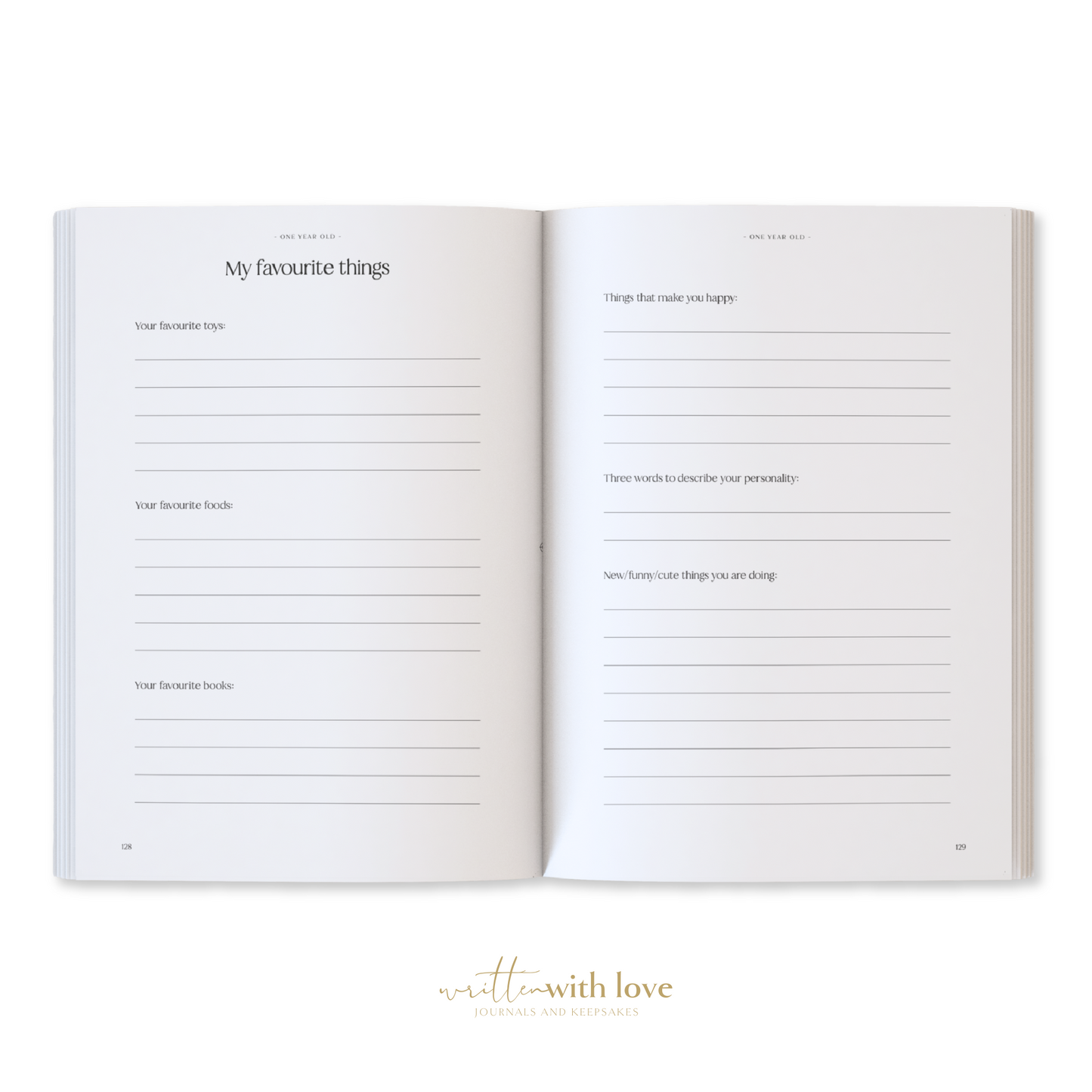 Baby Memory Book with Linen Bag - Pregnancy to 5 Years - Peony Pink