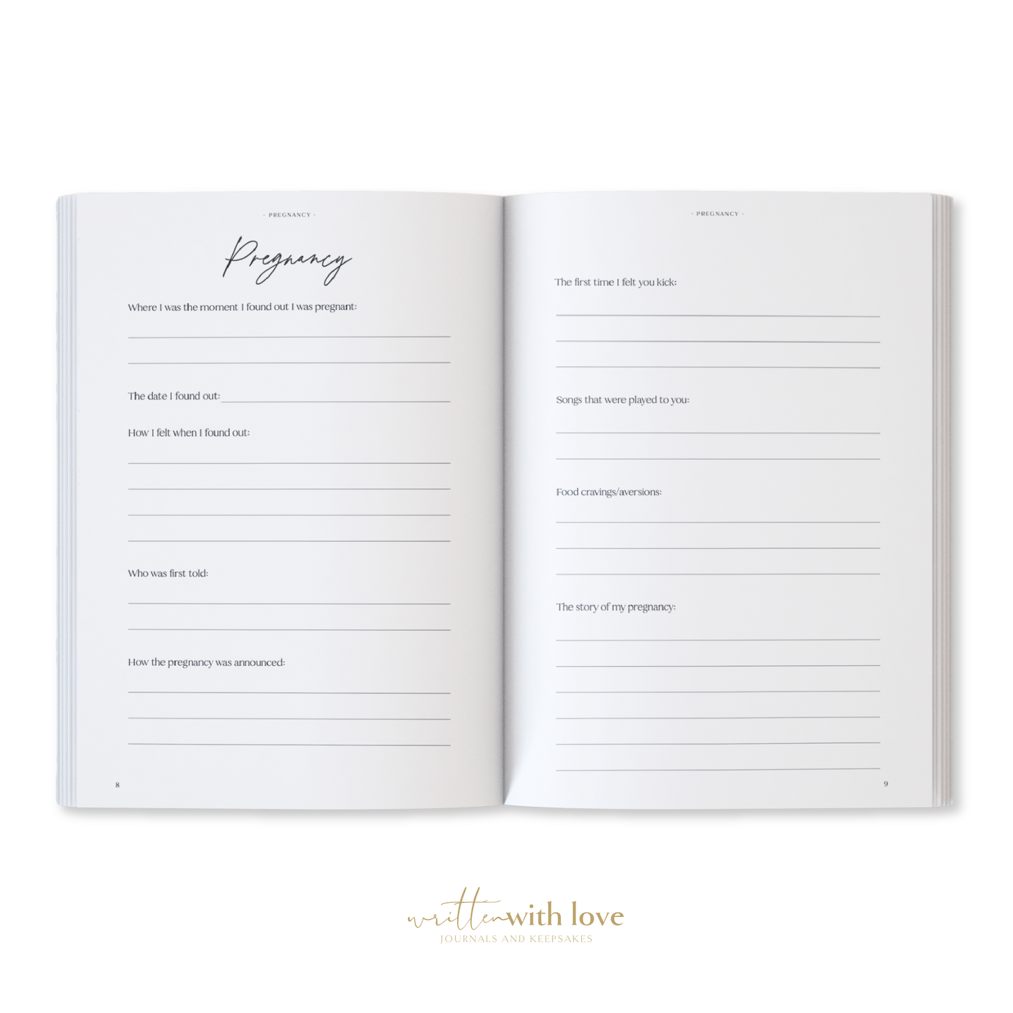 Baby Memory Book - Pregnancy to 5 Years - Classic White