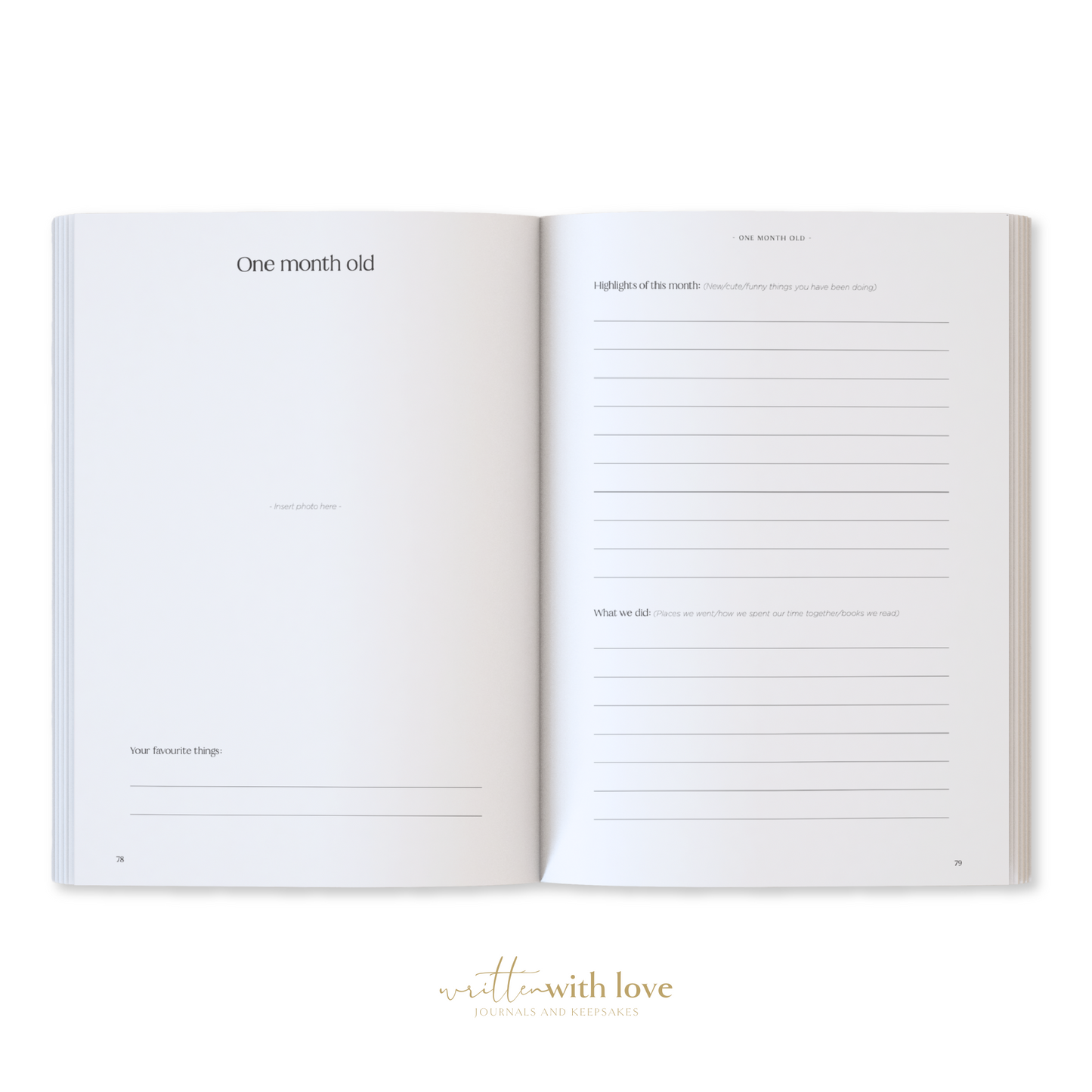 Baby Memory Book - Pregnancy to 5 Years - Classic White