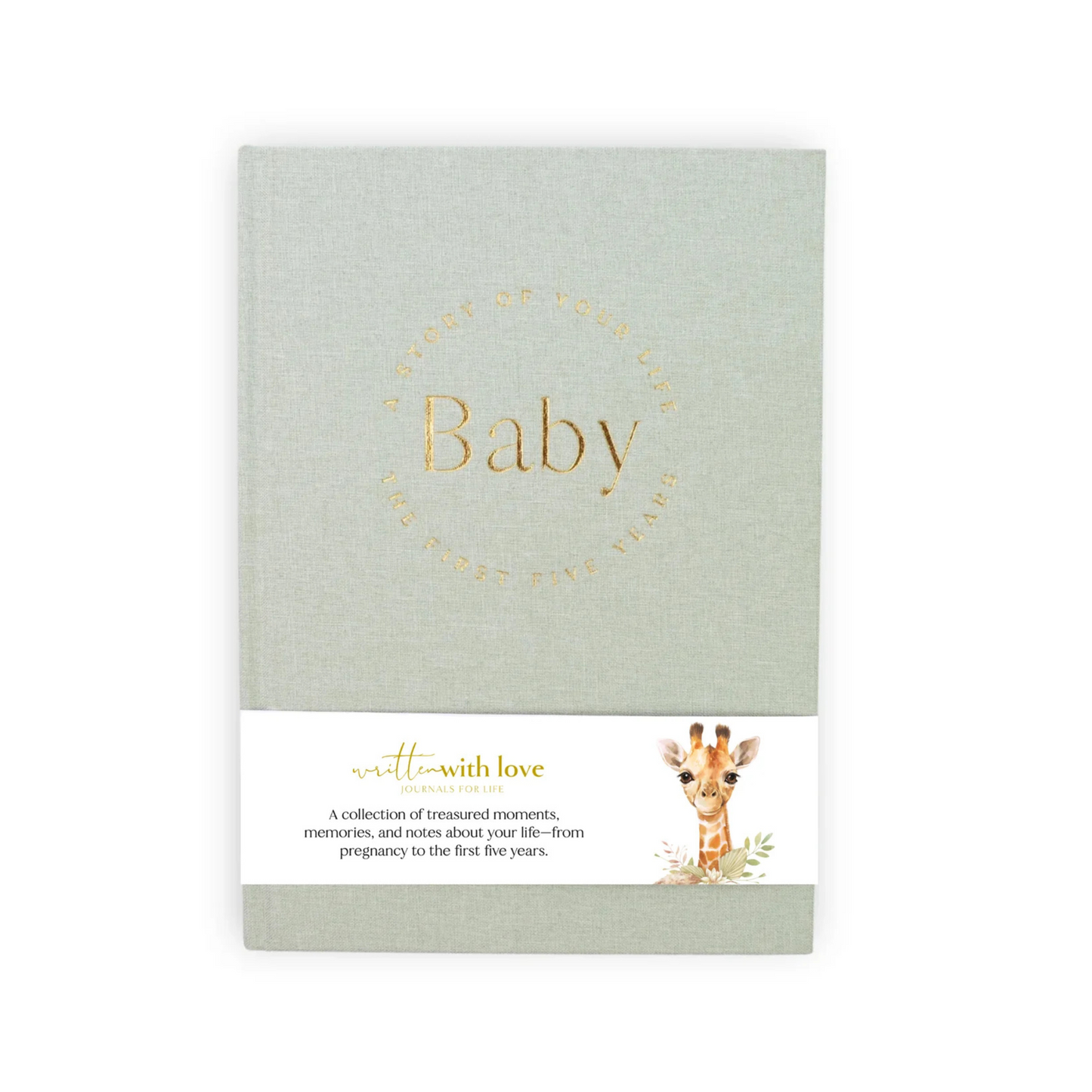 Baby Journal Baby Memory Book Sage Green Birth to 5 Years Baby Gift Written With Love