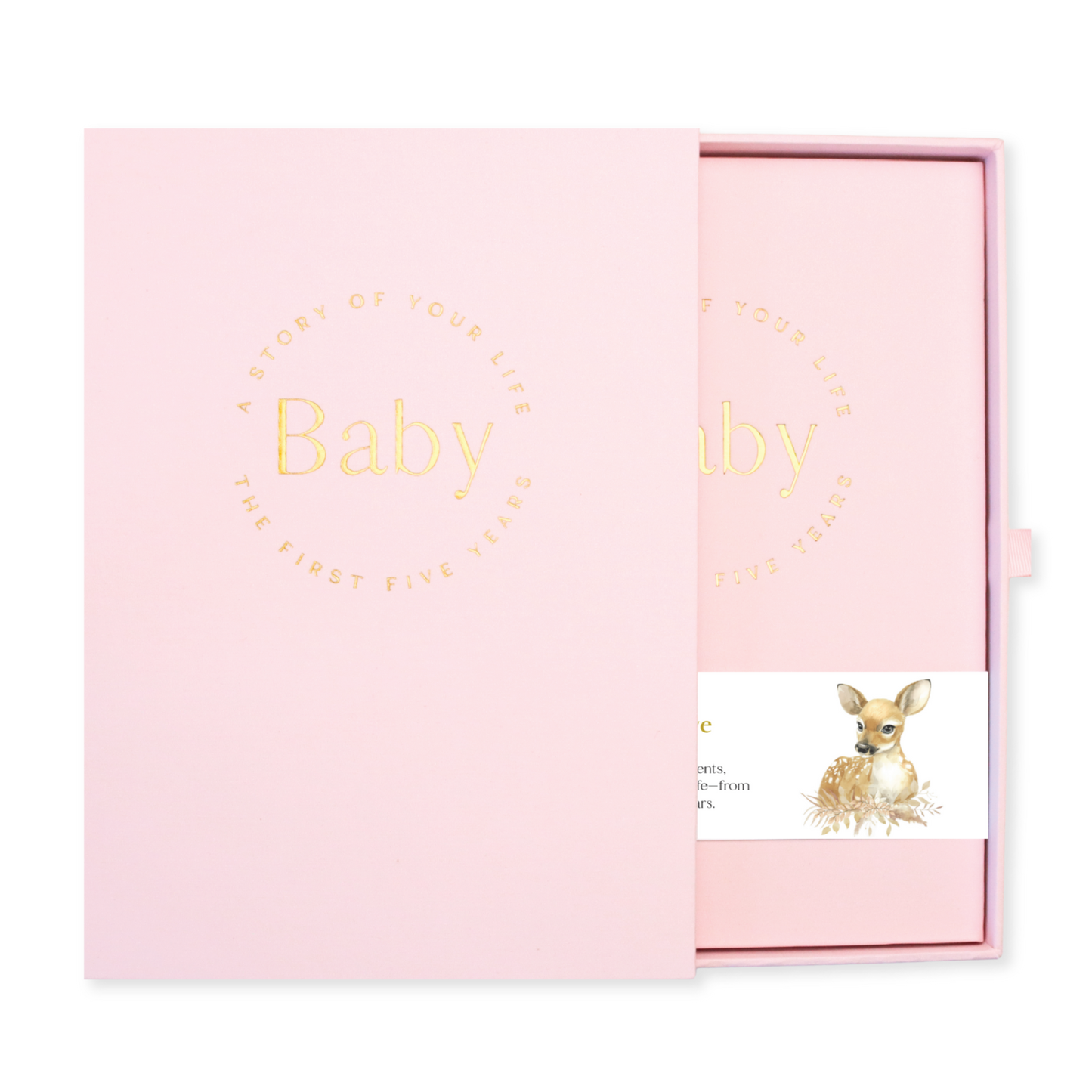 Baby Memory Book with Keepsake Box - Pregnancy to 5 Years - Peony Pink