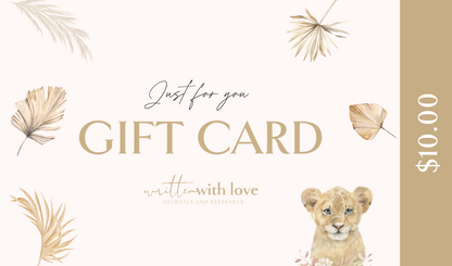 Written With Love Gift Card
