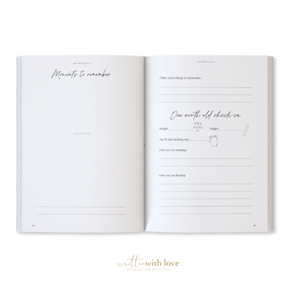 Baby Memory Book  - Pregnancy to 5 Years - Classic White