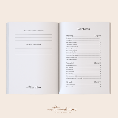 Baby Memory Book  - Pregnancy to 5 Years - Classic White
