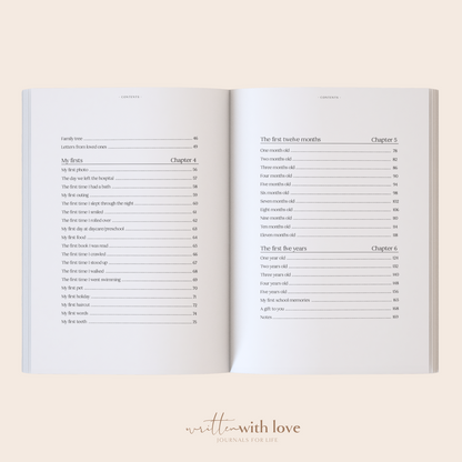 Baby Memory Book  - Pregnancy to 5 Years - Classic White