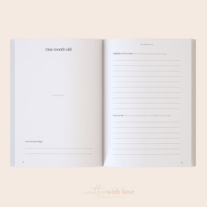 Baby Memory Book  - Pregnancy to 5 Years - Classic White