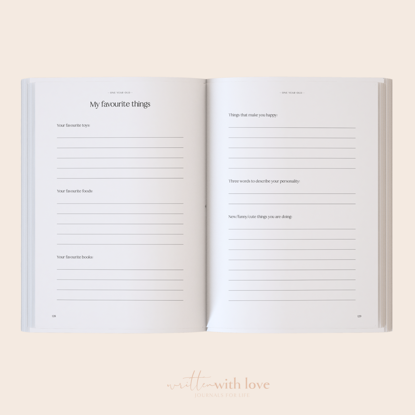 Baby Memory Book  - Pregnancy to 5 Years - Classic White