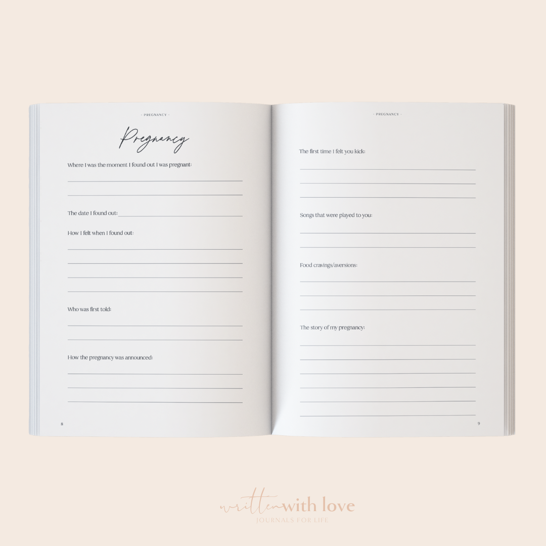 Baby Memory Book - Oatmeal Linen