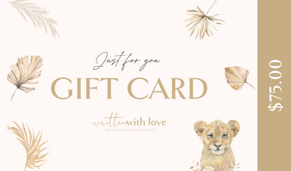 Written With Love Gift Card