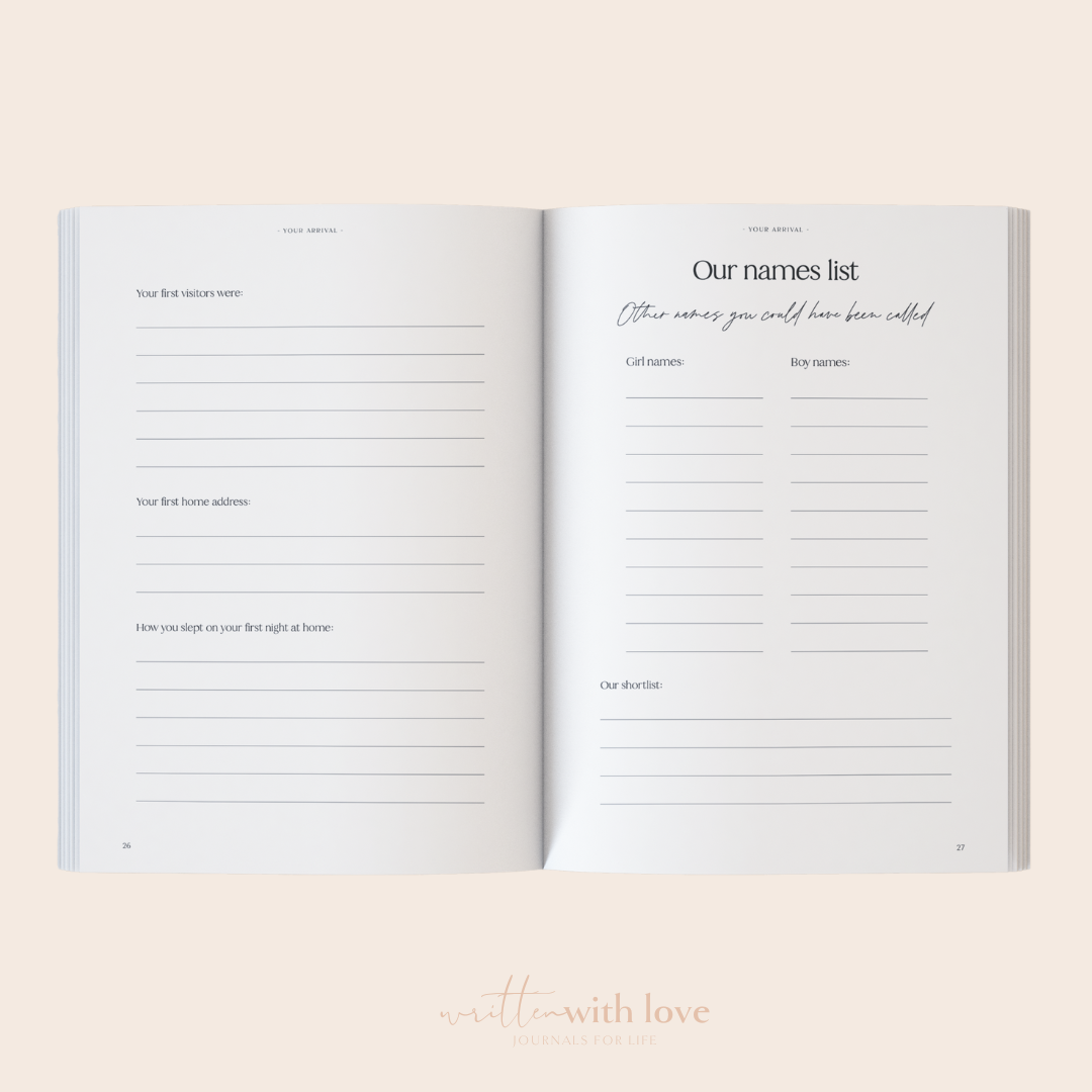 Baby Memory Book  - Pregnancy to 5 Years - Classic White