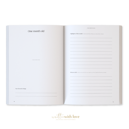 Baby Memory Book  - Pregnancy to 5 Years - Classic White