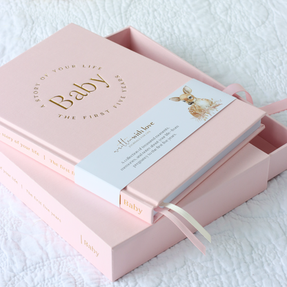 Baby Journal Memory Keepsake Book - Written With Love - Pink